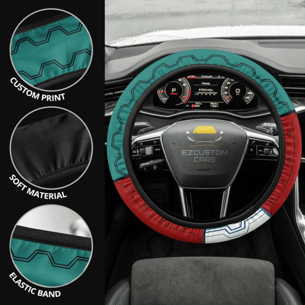 izuku midoriya anime steering wheel cover custom deku anime my hero academia car accessories xamxj