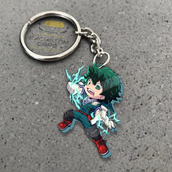 Izuku Midoriyai Keychains Custom Deku My Hero Academia Anime Car Accessories