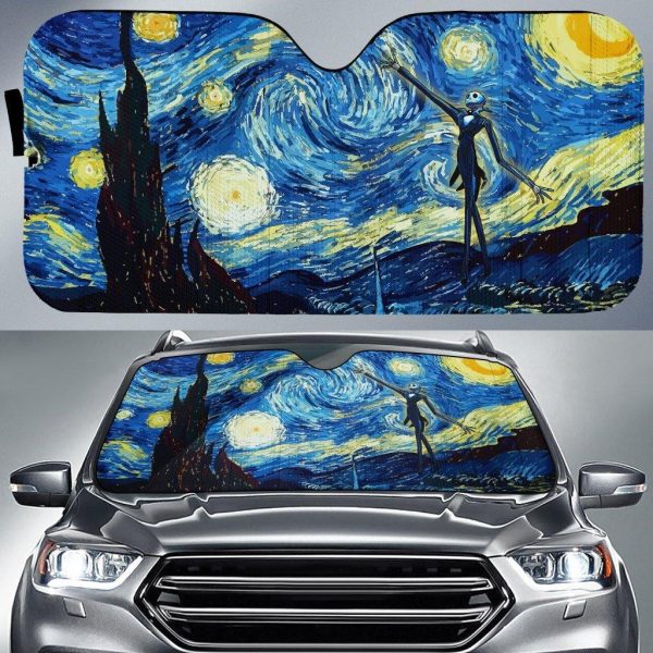Starry Souls Car Sun Shade Scary Night Abstract Painting