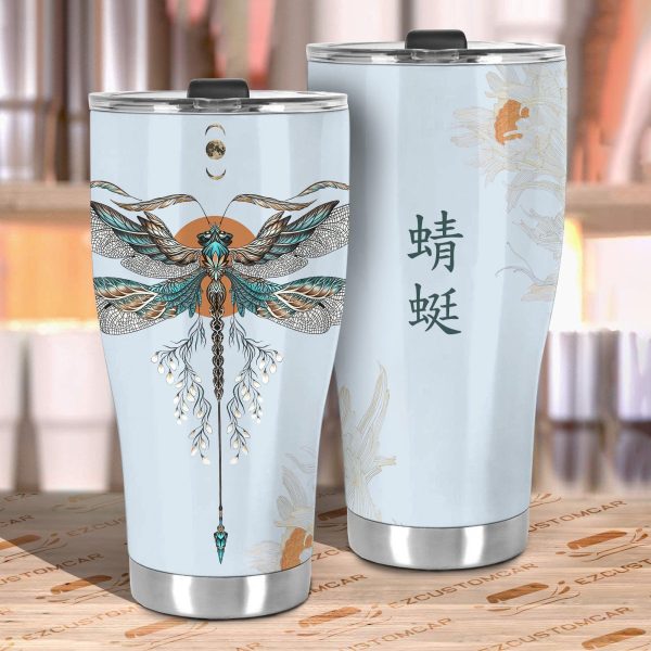 japanese dragonfly car tumbler cup custom dragonfly car accessories ndjyz