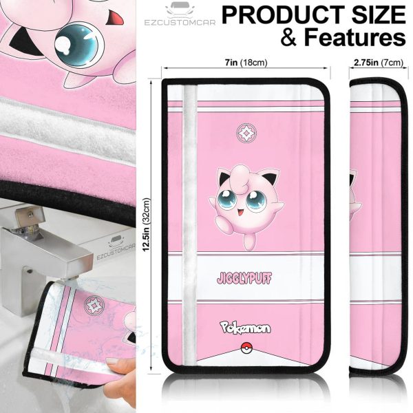 jigglypuff seat belt cover custom pokemon gift car accessories s1qg6