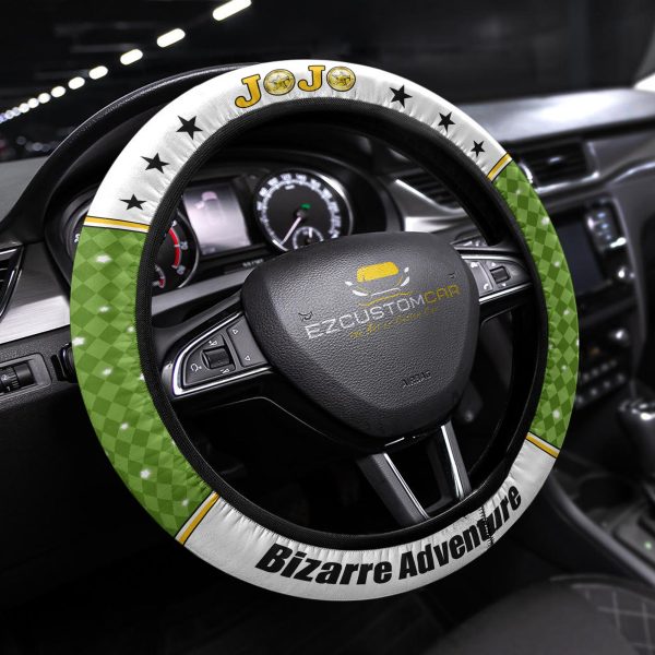 jjba anime steering wheel cover universal fit 15 inch oxlw1