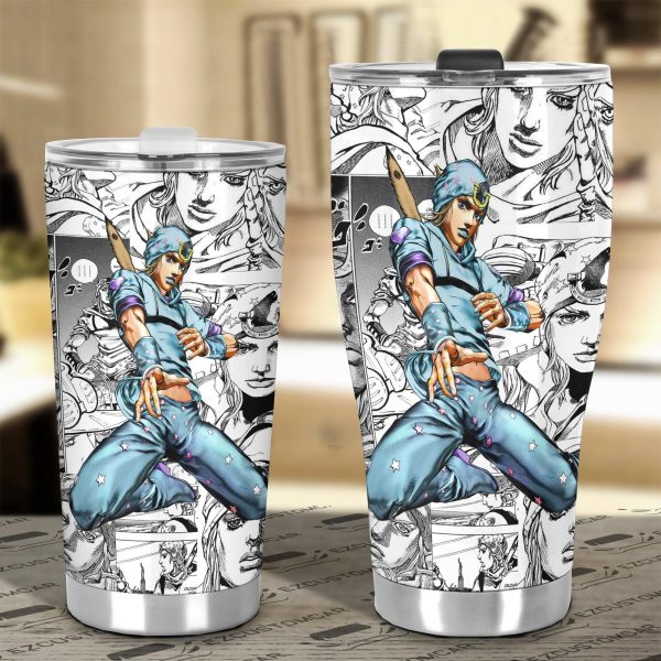 johnny joestar jojos bizarre adventure car tumblers cup anime car accessories mix manga style zifar
