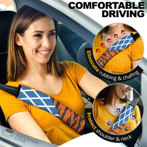 Jojo Bizarre Adventure Patterns Seat Belt Covers Custom JoJo’s Bizarre Adventure Anime Car Accessories