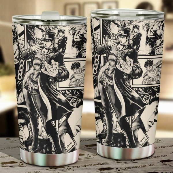 JoJo’s Bizarre Adventure Car Tumblers Cup Custom Jonathan Joestar Anime Car Accessories Mix Manga Style