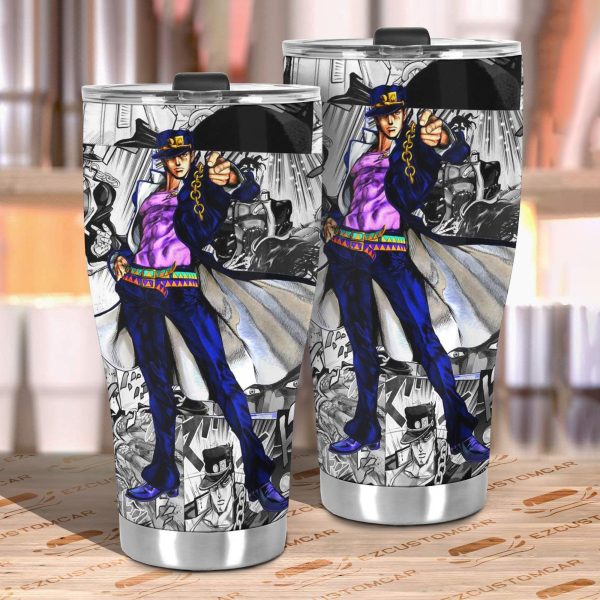jojos bizarre adventure car accessories anime car tumblers cup jotaro kujo mix manga ilgzu