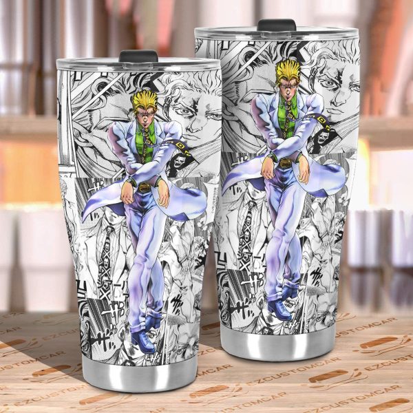 jojos bizarre adventure car accessories anime car tumblers cup yoshikage kira mix manga style 5zdin