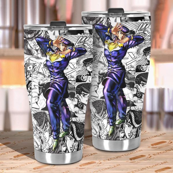 jojos bizarre adventure car tumblers cup custom josuke higashikata anime car accessories mix manga style vw2nf
