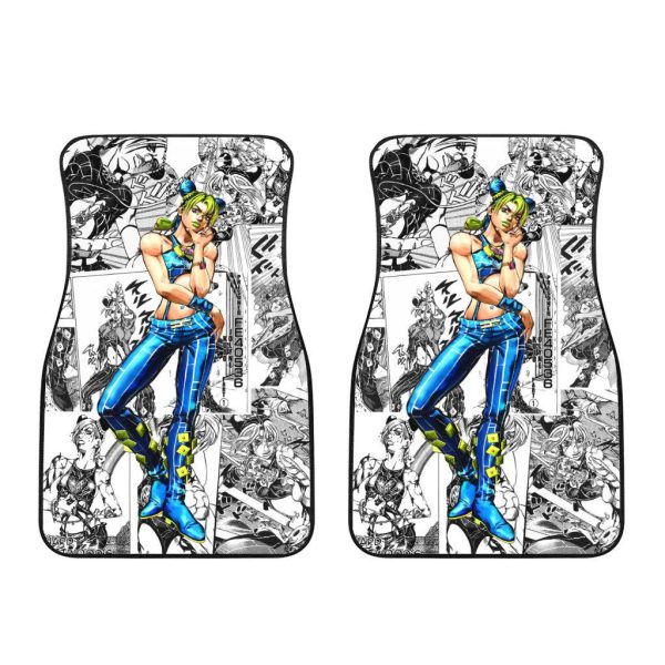 jolyne cujoh jojos bizarre adventure car floor mats anime car accessories mix manga style hslpo