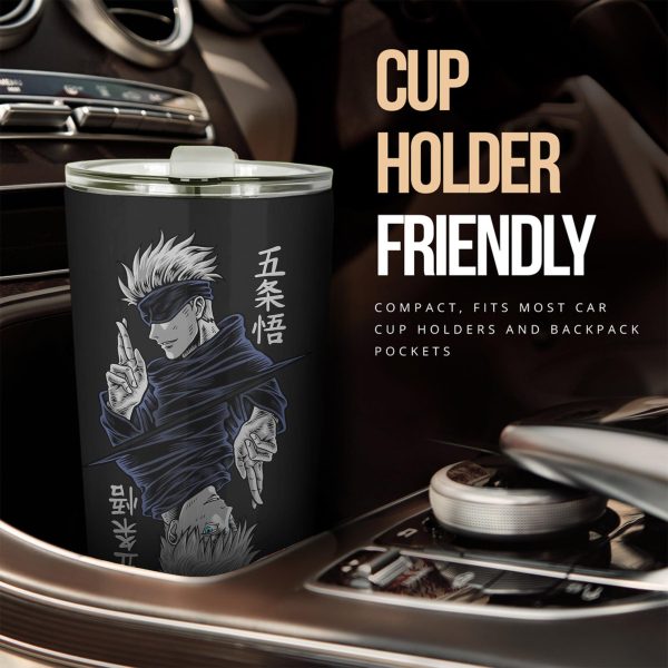jujutsu kaisen car accessories anime car tumblers cup gojo satoru six eyes c18pq