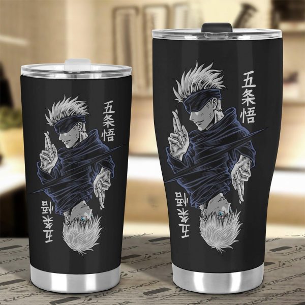 jujutsu kaisen car accessories anime car tumblers cup gojo satoru six eyes ewv1c