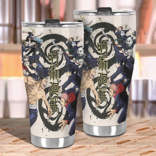 jujutsu kaisen car tumblers cup anime car accessories jk wkmmg
