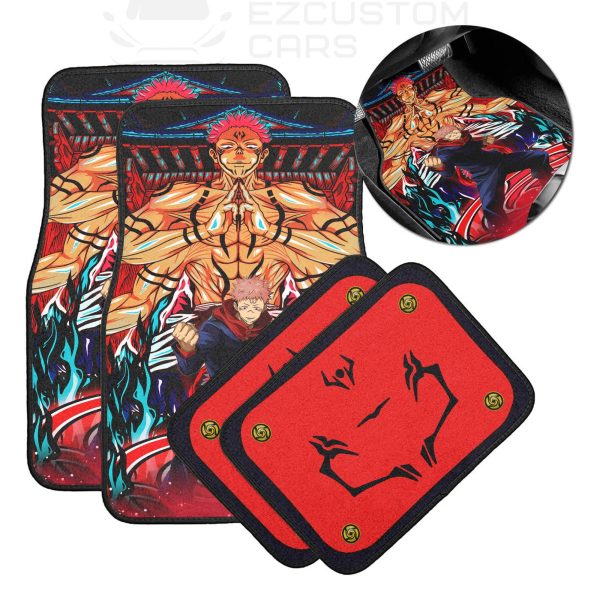 Jujutsu Kaisen Itadori Sukuna Mode Car Floor Mats