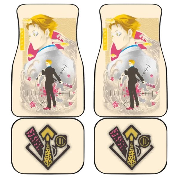 Jujutsu Kaisen Kento Nanami Car Floor Mats Mix Antique Artwork