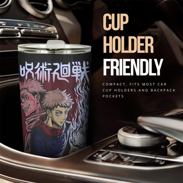 Jujutsu Kaisen Yuji Itadori Car Tumblers Cup Anime Car Accessories Divergent Fist
