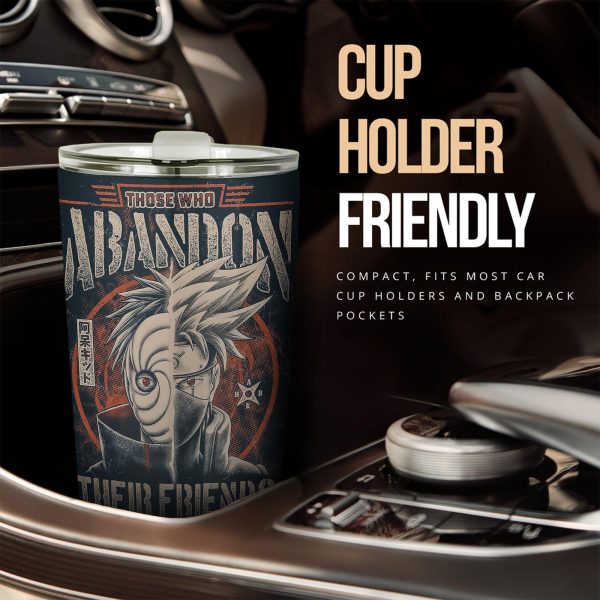 kakashi and obito stainless steel tumbler naruto anime car accessories hxfmy