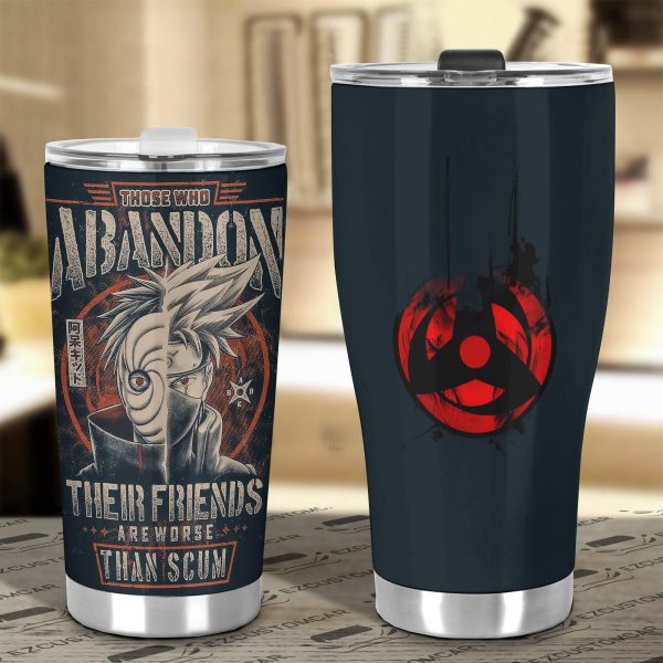 kakashi and obito stainless steel tumbler naruto anime car accessories r1vcd
