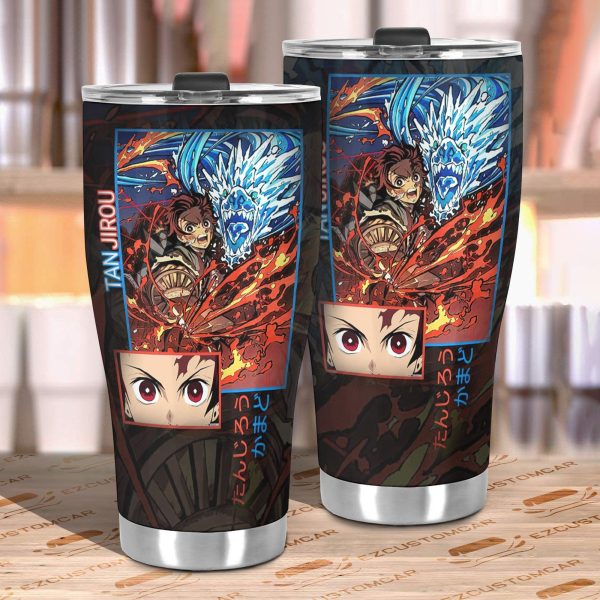 kamado tanjiro tumbler cup custom demon slayers anime car accessories o6wwc