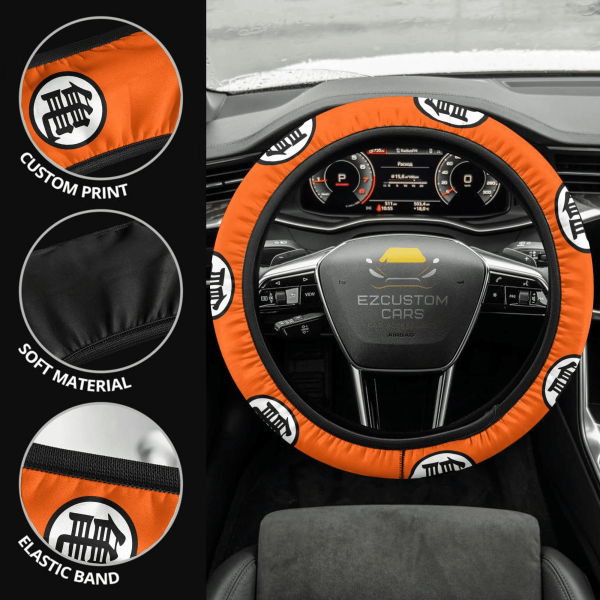 kame kanji anime steering wheel cover custom dragon ball anime car accessories fsane
