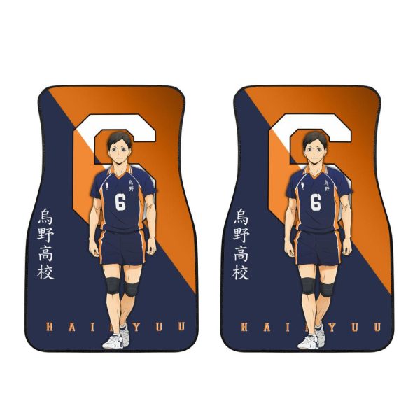 karasuno high chikara car floor mats custom anime haikyuu car accessories koj3v