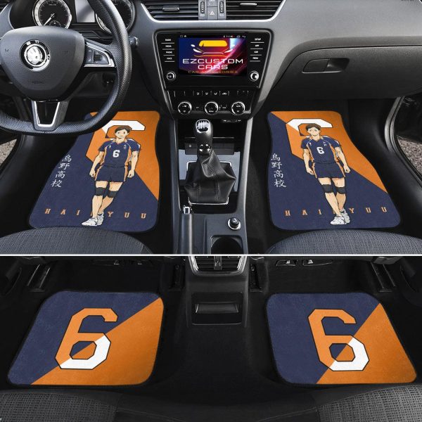 karasuno high chikara car floor mats custom anime haikyuu car accessories qcv4x