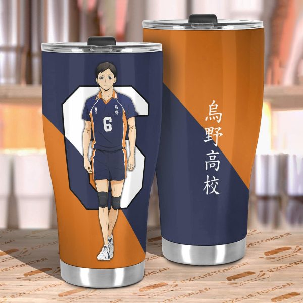 karasuno high chikara car tumbler cup custom anime haikyuu car accessories ekxn4