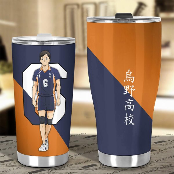 karasuno high chikara car tumbler cup custom anime haikyuu car accessories uecv6