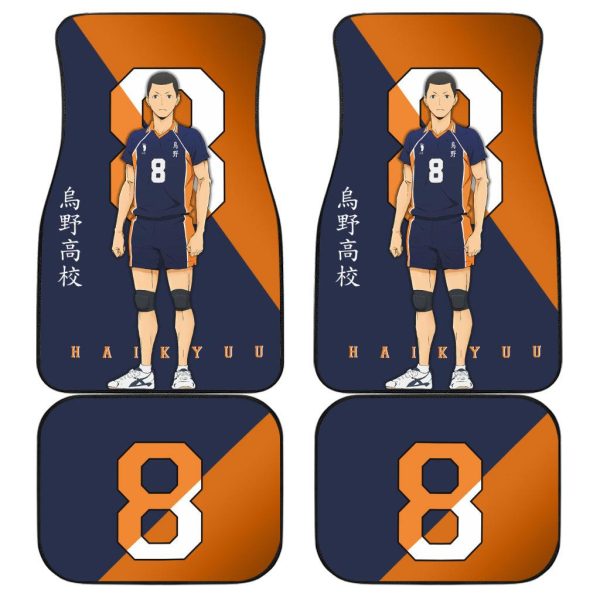 Karasuno High Kazuhito Car Floor Mats Custom Anime Haikyuu Car Accessories
