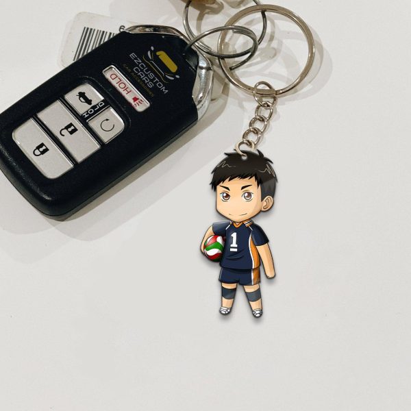 Karasuno High Keychains Custom Daichi Sawamura Haikyuu Car Accessories