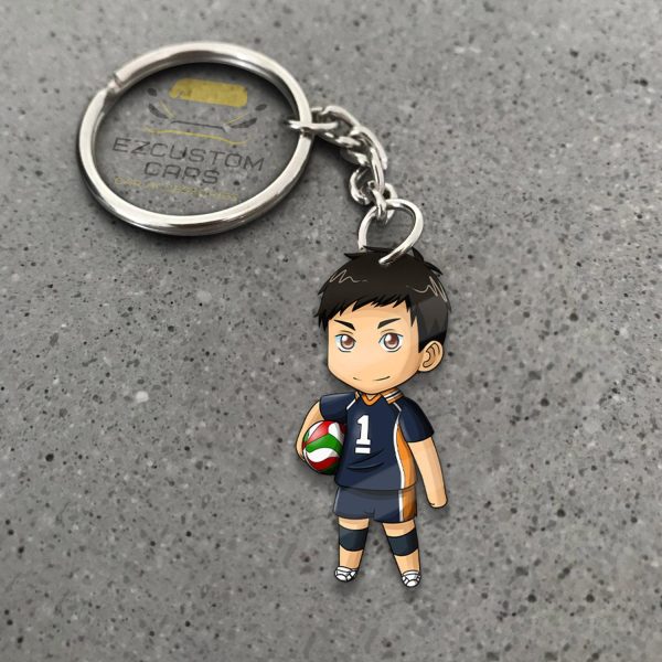 Karasuno High Keychains Custom Daichi Sawamura Haikyuu Car Accessories Karasuno High Keychains Custom Daichi Sawamura Haikyuu Car Accessories
