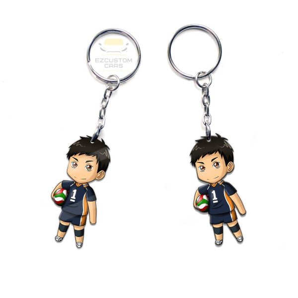 karasuno high keychains custom daichi sawamura haikyuu car accessories dj6qe