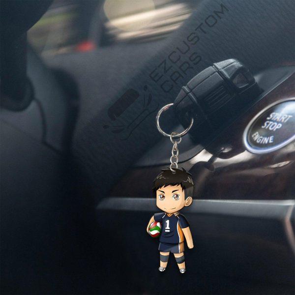 karasuno high keychains custom daichi sawamura haikyuu car accessories fzrhm