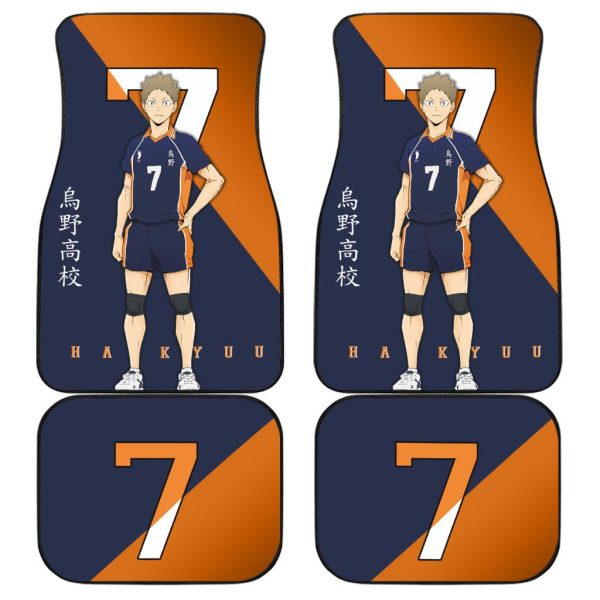 Karasuno High Tanaka Car Floor Mats Custom Anime Haikyuu Car Accessories