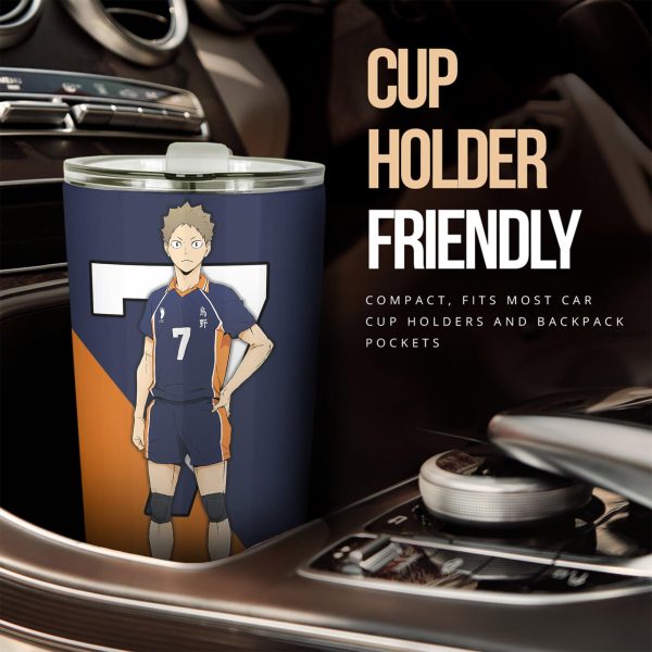 Karasuno High Kinoshita Car Tumbler Cup Custom Anime Haikyuu Car Accessories