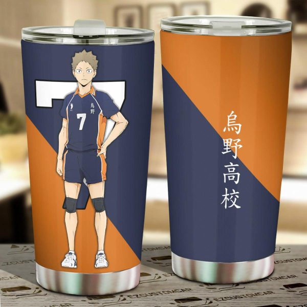 Karasuno High Nishinoya Car Tumbler Cup Custom Anime Haikyuu Car Accessories