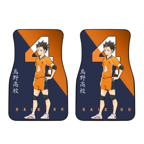 karasuno high nishinoya car floor mats custom anime haikyuu car accessories gykmn