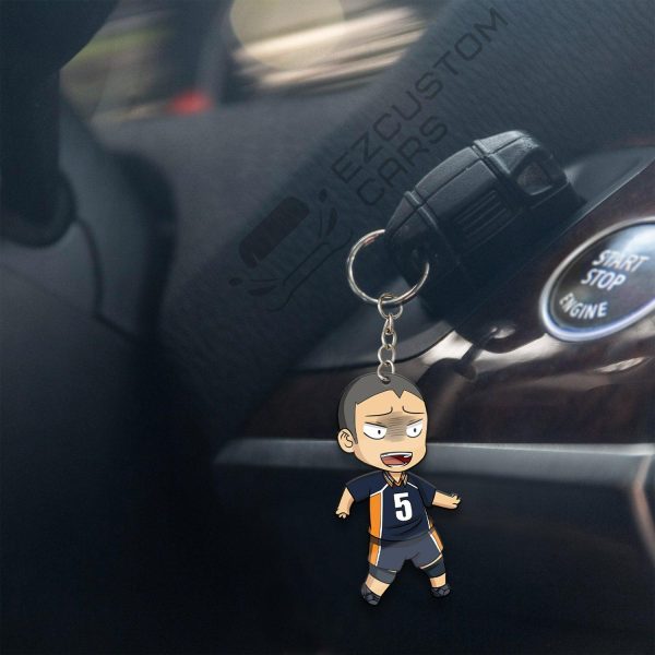 karasuno high rynosuke tanaka keychains custom haikyuu car accessories gd94b