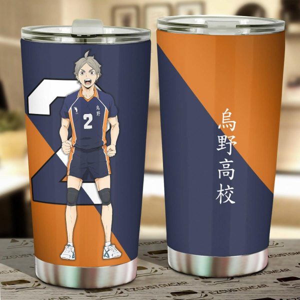 Karasuno High Sugawara Car Tumbler Cup Custom Anime Haikyuu Car Accessories