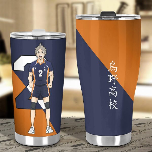 karasuno high sugawara car tumbler cup custom anime haikyuu car accessories jqrau