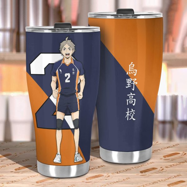 karasuno high sugawara car tumbler cup custom anime haikyuu car accessories lx7xo