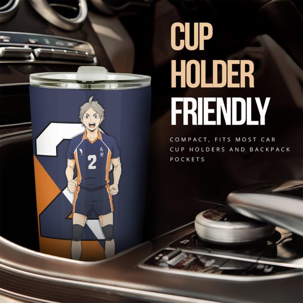 Karasuno High Sugawara Car Tumbler Cup Custom Anime Haikyuu Car Accessories