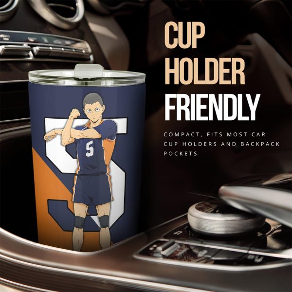 Karasuno High Tanaka Car Tumbler Cup Custom Anime Haikyuu Car Accessories