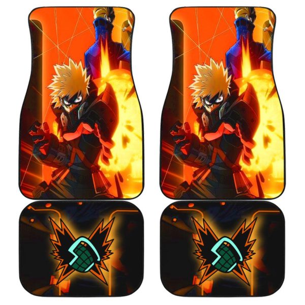 Katsuki Bakugo Car Floor Mats  My Hero Academia Anime Car Accessories