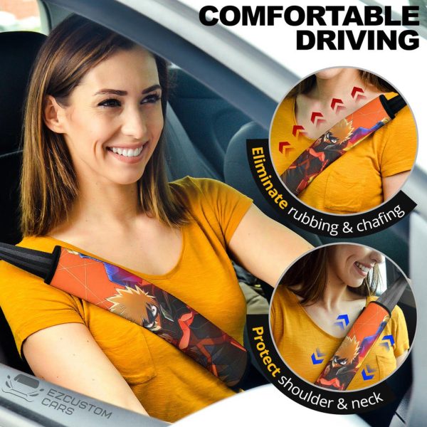 Katsuki Bakugo Seat Belt Covers Custom My Hero Academia Anime Car Accessories