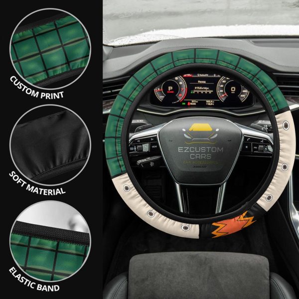 Katsuki Bakugou Anime Steering Wheel Cover Custom Kacchan My Hero Academia Car Anime Accessories