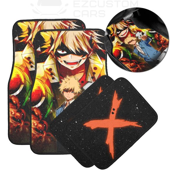 Katsuki Bakugou Car Floor Mats Custom Kacchan My Hero Academia Anime Car Accessories