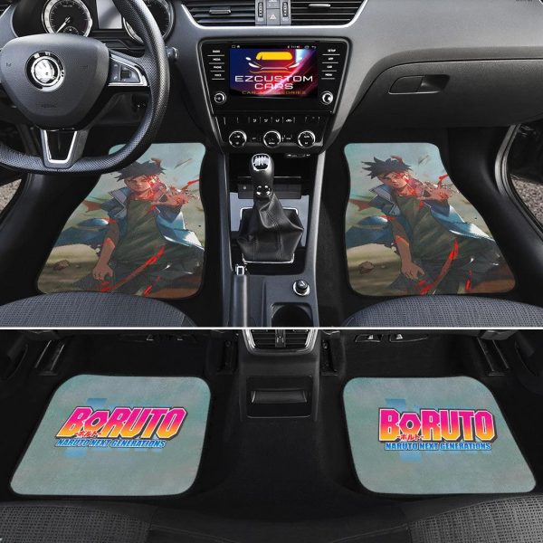 kawaki car floor mats custom boruto art anime car accessories tuscr
