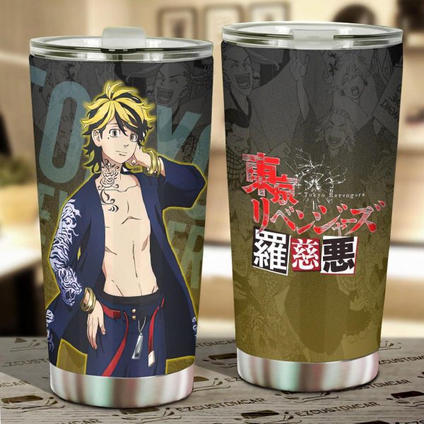 Kazutora Car Tumbler Cup Custom Anime Tokyo Revengers Car Accessories