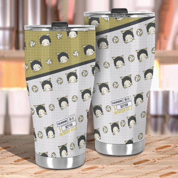 keiji akaashi stainless steel tumbler custom haikyuu anime car accessories zpzst