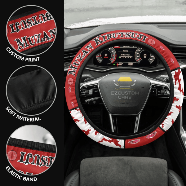 kibutsuji muzan anime steering wheel cover custom anime demon slayer car accessories 2xuva